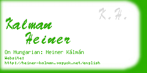 kalman heiner business card
